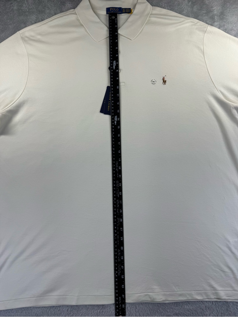 NWT Polo Ralph Lauren Soft Cotton Polo 3XLT Big & Tall Cream - Picture 10 of 10